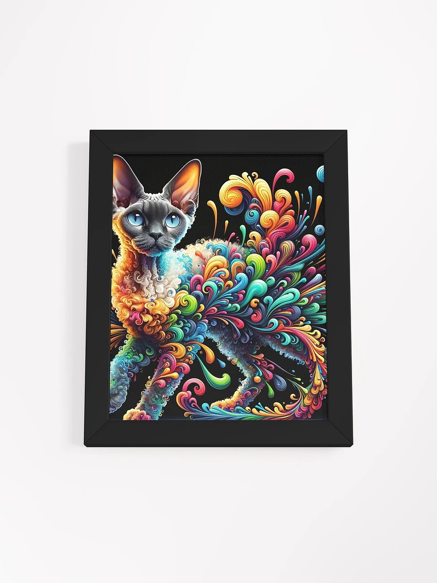 Framed High-Quality Matte Poster (in): Devon Rex 2 product image (8)