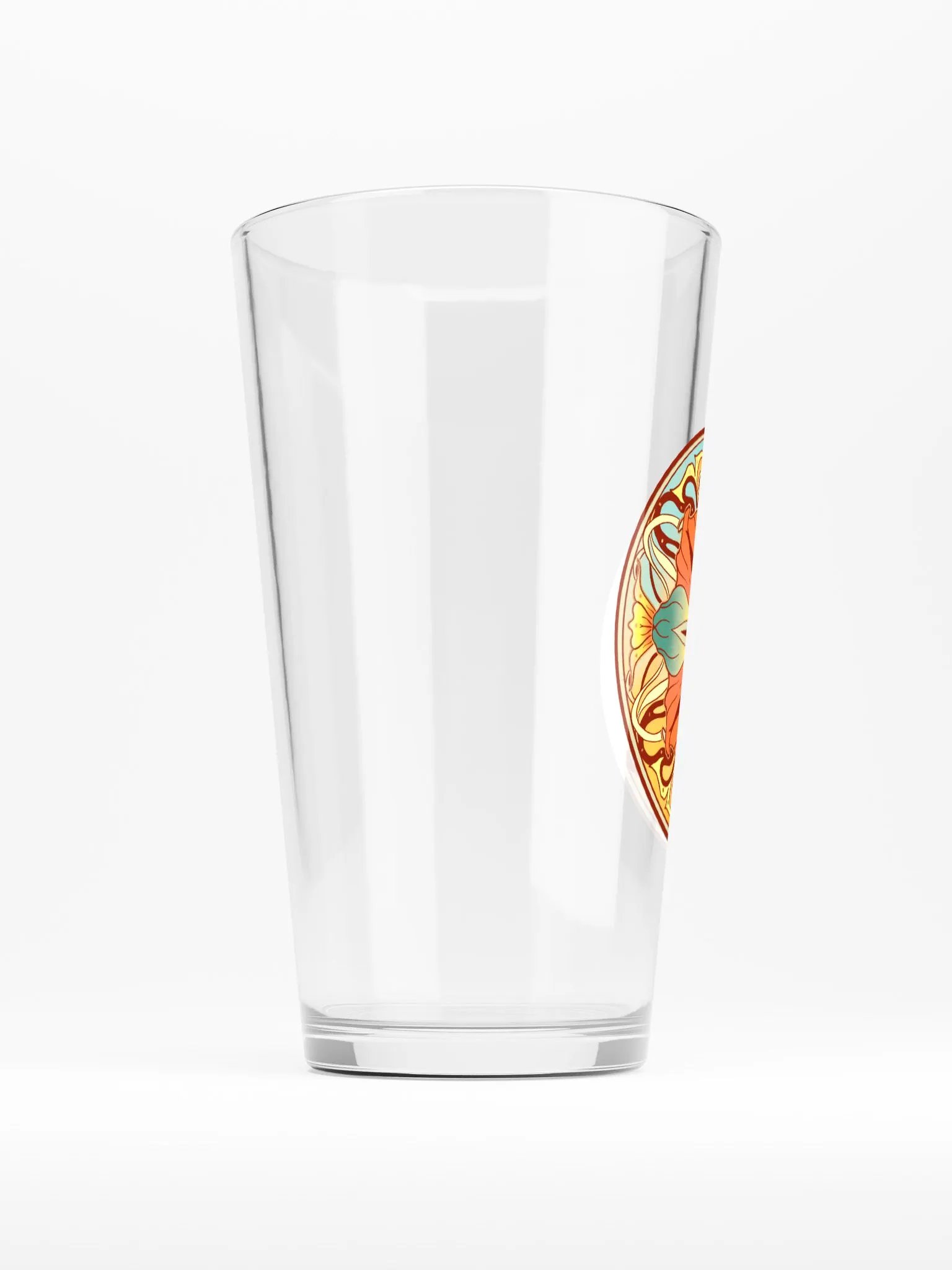 Teal Floral Mandala - Pint Glass product image (2)
