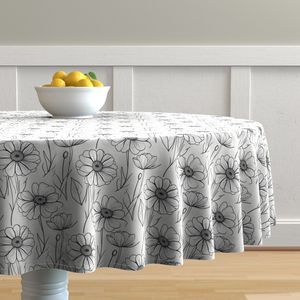 Seamless Pattern - Sketched Daisies in Black and White product image (7)