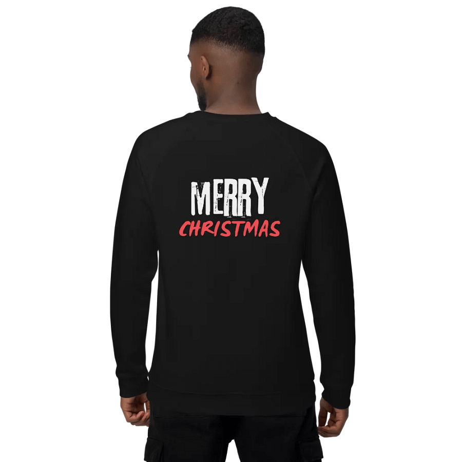 Merry Christmas Organic Comfort Raglan Sweatshirt product image (4)