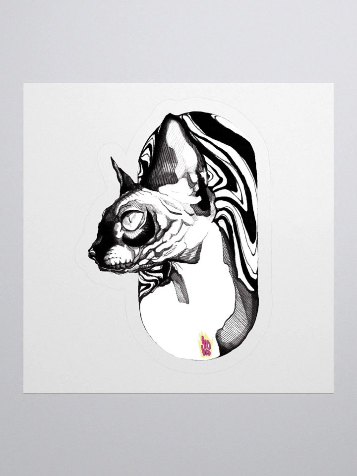 (Sticker) SUMINAGASHI BLACK CAT product image (1)