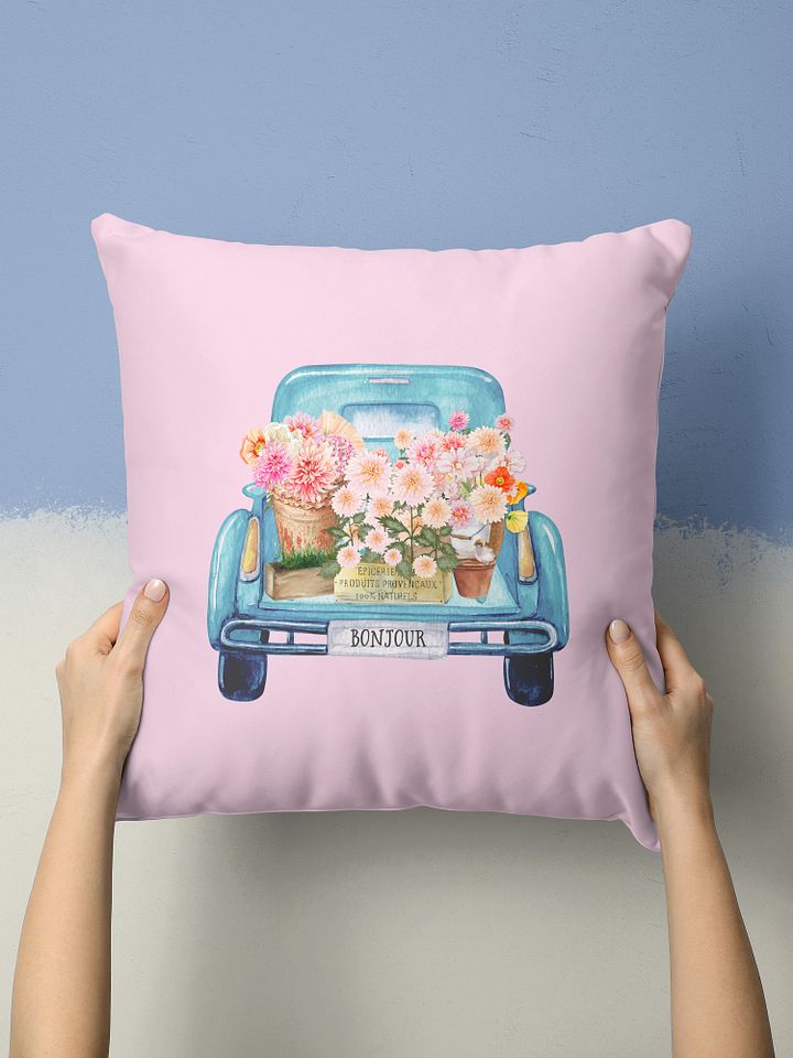 COTTAGE SUMMER FRESH PINK DAHIA TRUCK PILLOW product image (2)