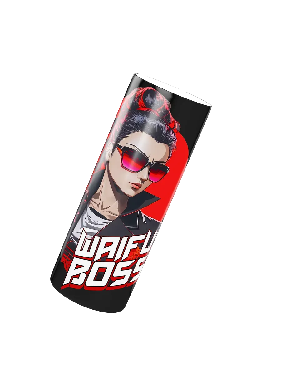 Waifu Boss 20 oz Skinny Stainless Steel Tumbler - Black - v2 product image (3)