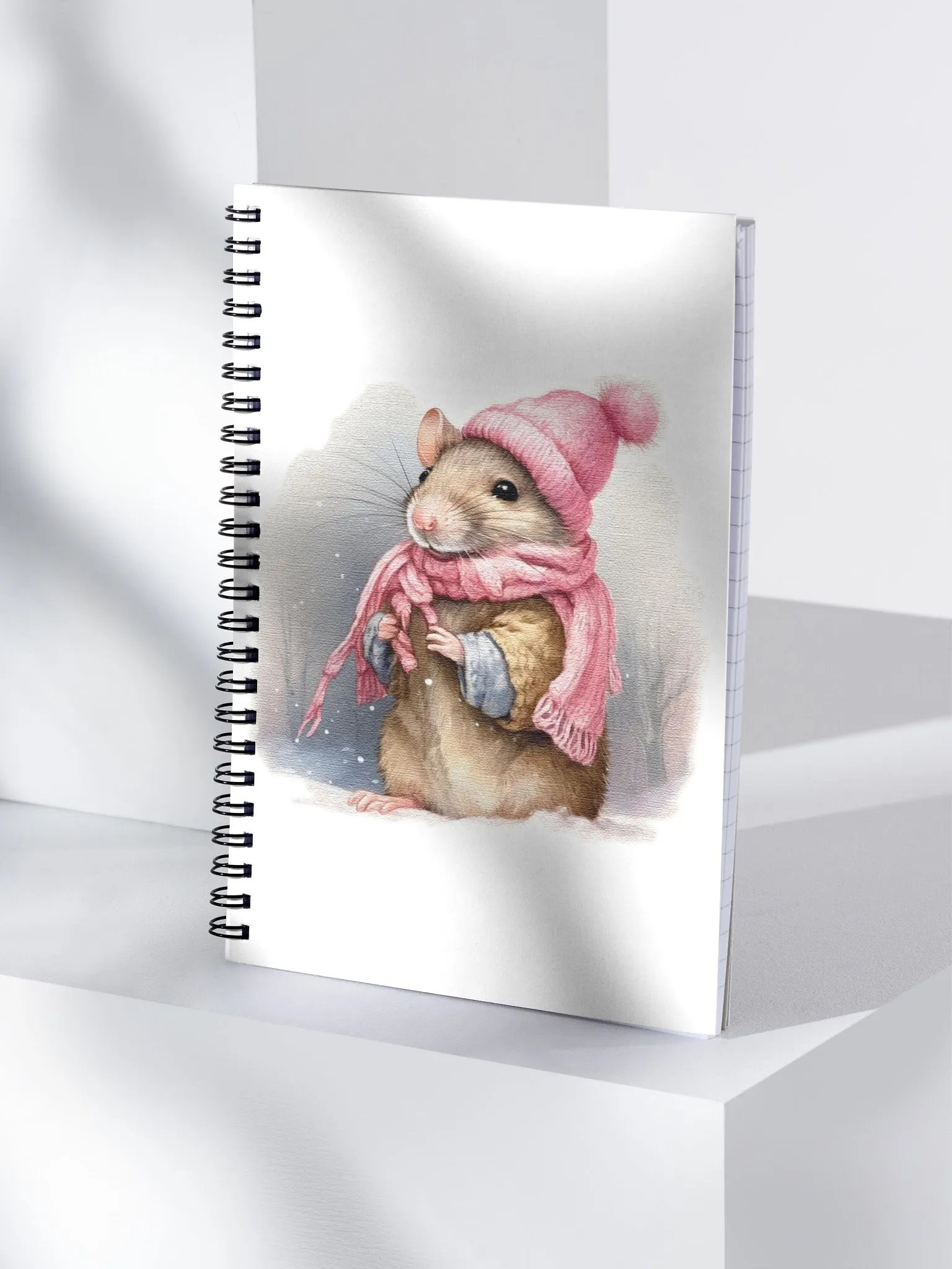 Adorable cute Mouse wearing a pink hat and scarf product image (4)