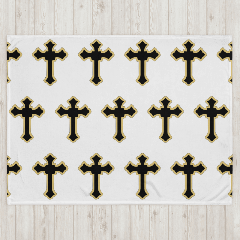 Exodus Cross - WHITE - Throw Blanket product image (1)