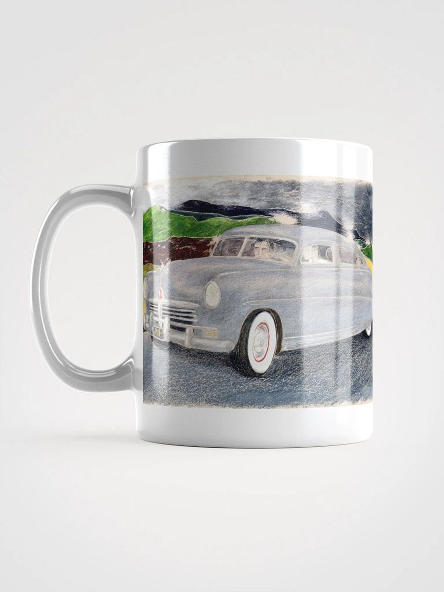 Two Cars White Glossy Mug product image (3)