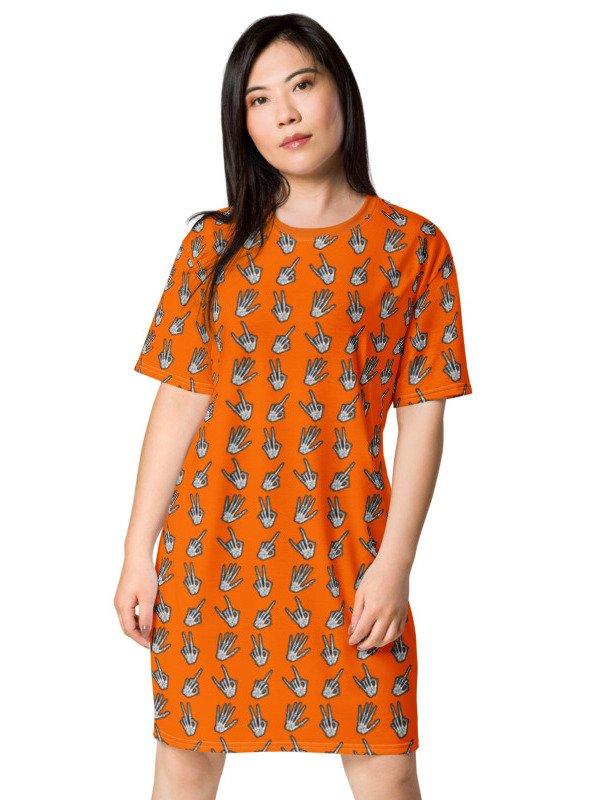 Bone Zone pattern t-shirt dress product image (1)