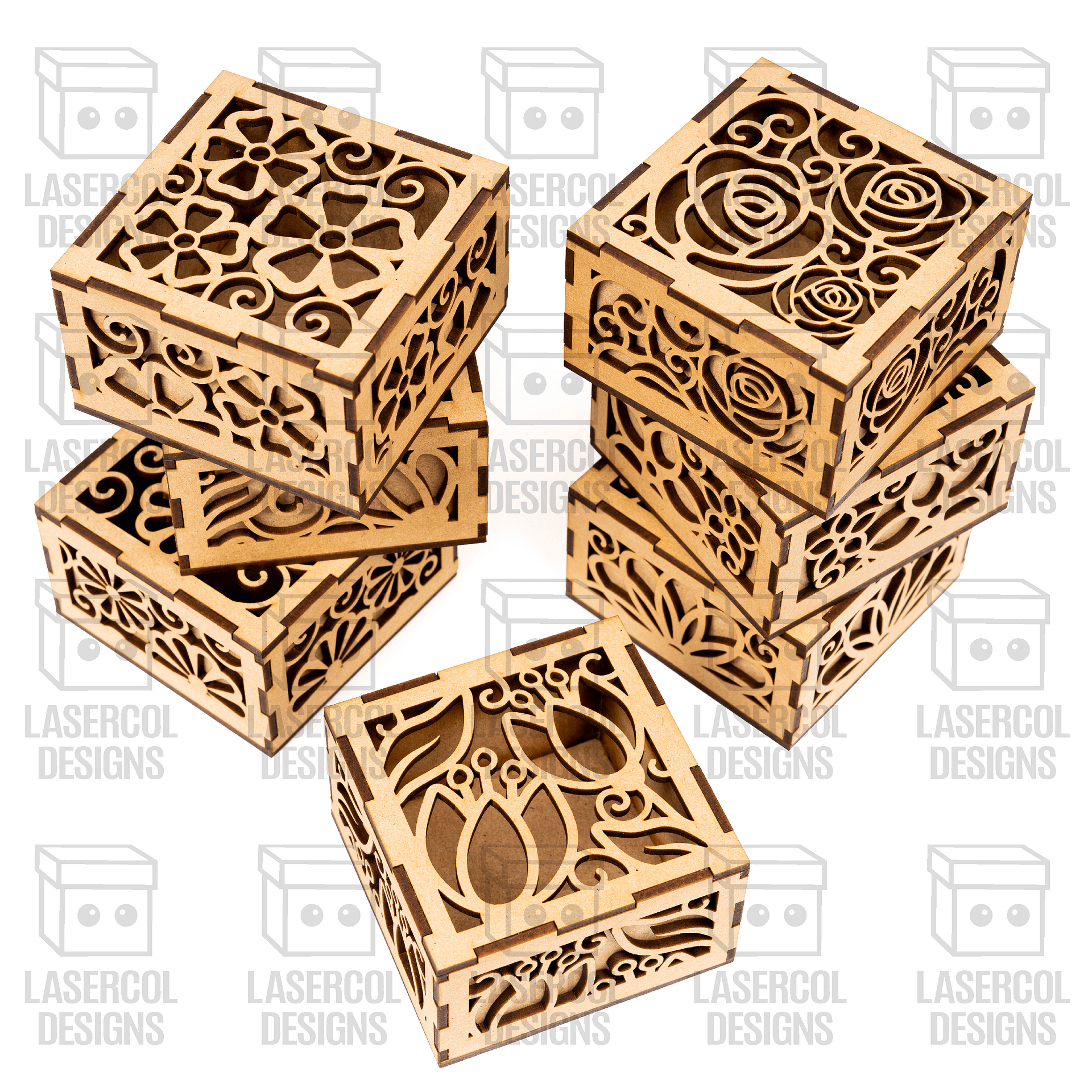 10 Boxes Set 1 (2 Sizes) - Laser Cut Files product image (10)