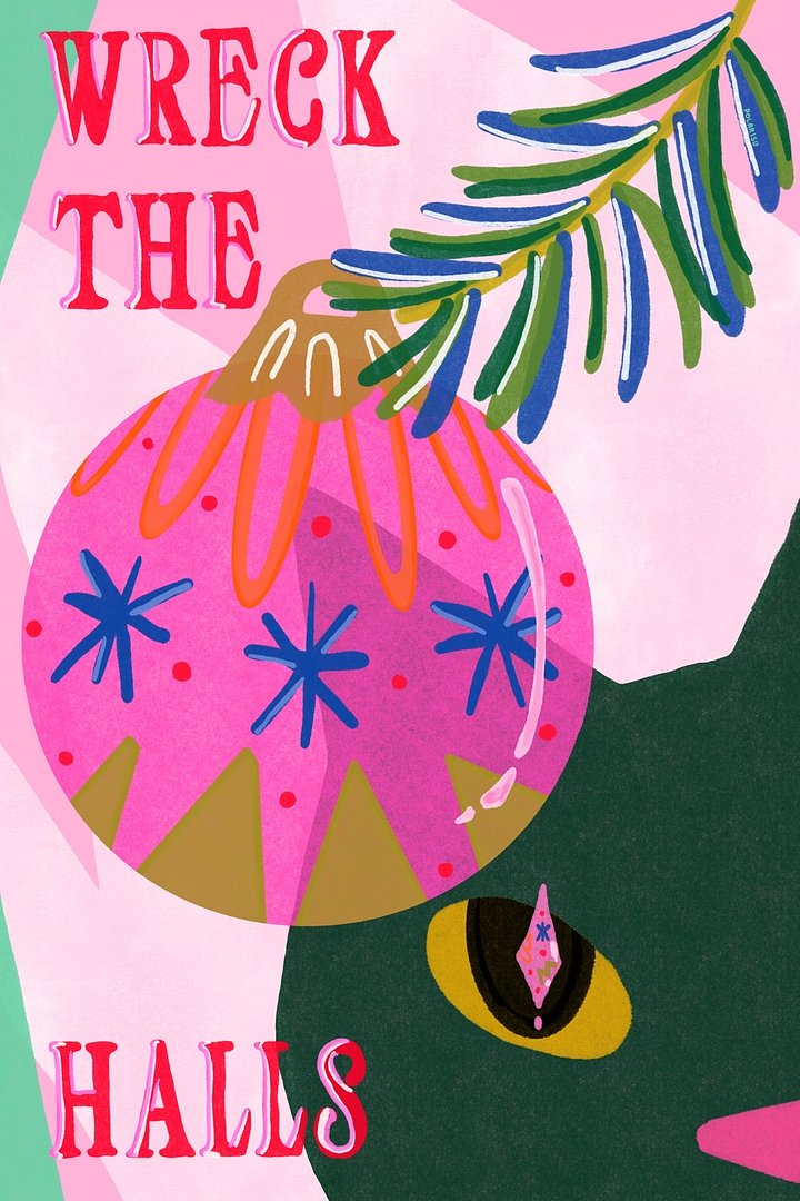 wreck the halls mini print product image (1)