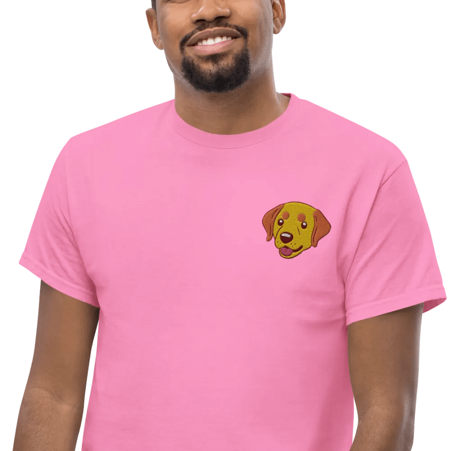 Happy Labrador Retriever Dog Embroidered T-Shirt product image (6)