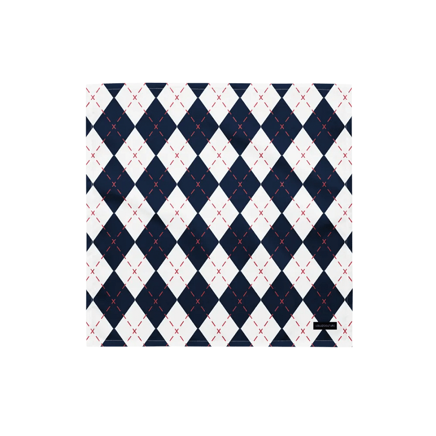 Eco-Chic Navy Diamond Geometric All-Over Bandana product image (1)