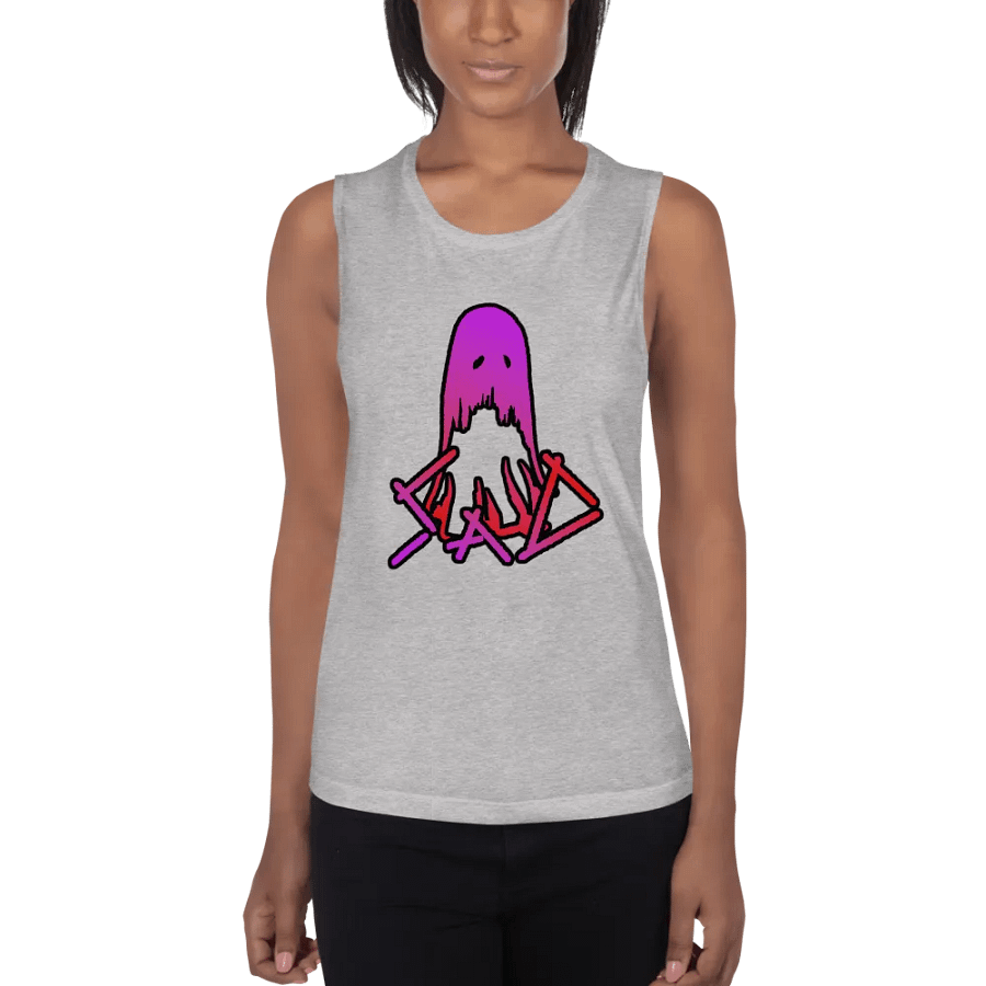 SaD Women's Style Tank Top Big Logo - Purple and Red product image (1)