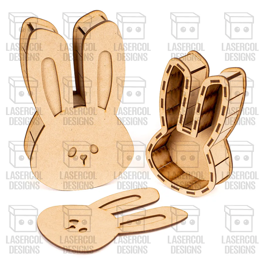 Easter Bunny Shaped Boxes Set 3 - Laser Cut Files product image (4)