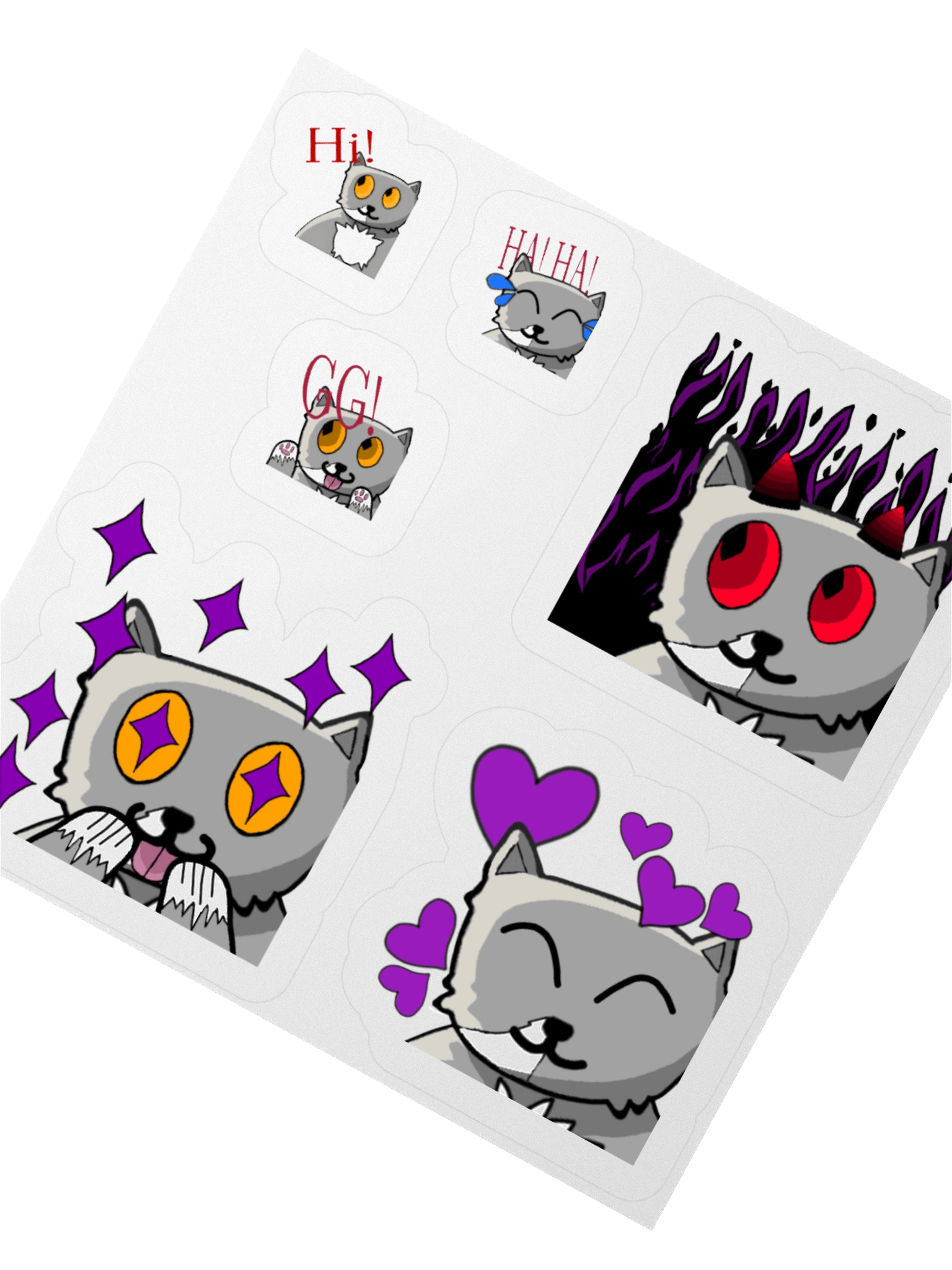 TheReeperShadow Twitch Emote Kiss Cut Stickers. product image (2)