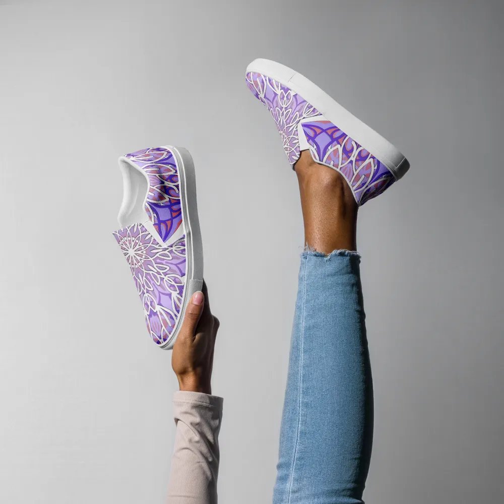 Floral Mandala Bliss Slip-On Shoes product image (7)