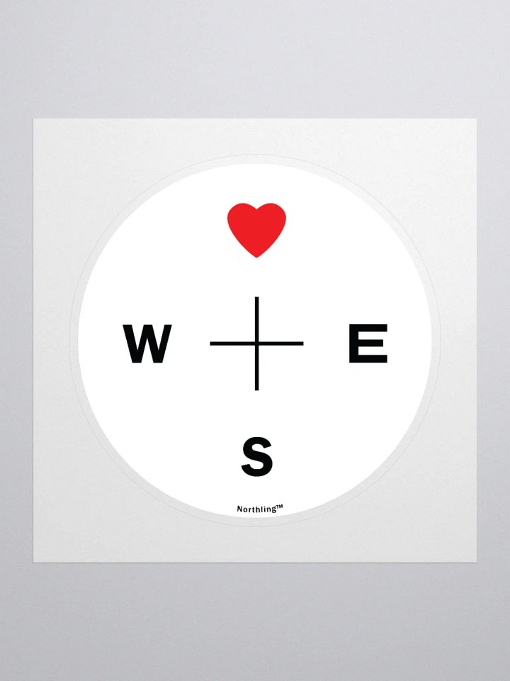 Northling™ I Heart the North Compass Vinyl Sticker product image (1)