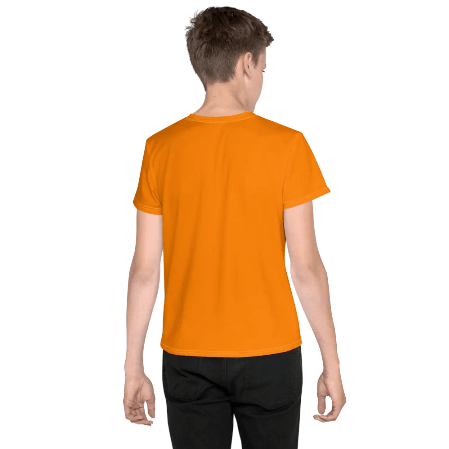 Youth Plain Color Orange T-Shirt product image (2)