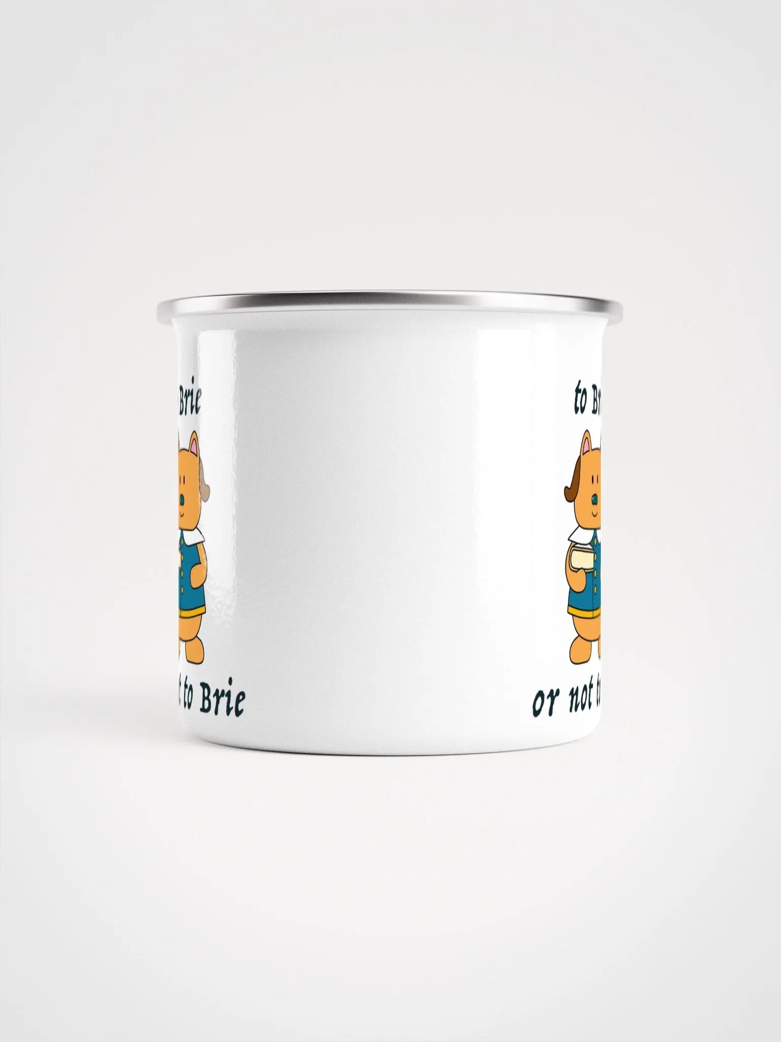 To Brie or Not to Brie Enamel Mug product image (2)