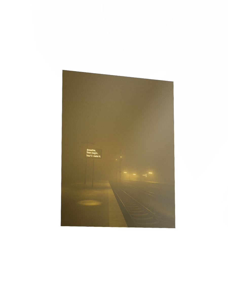 "Breathe, then begin." Matte Poster product image (16)