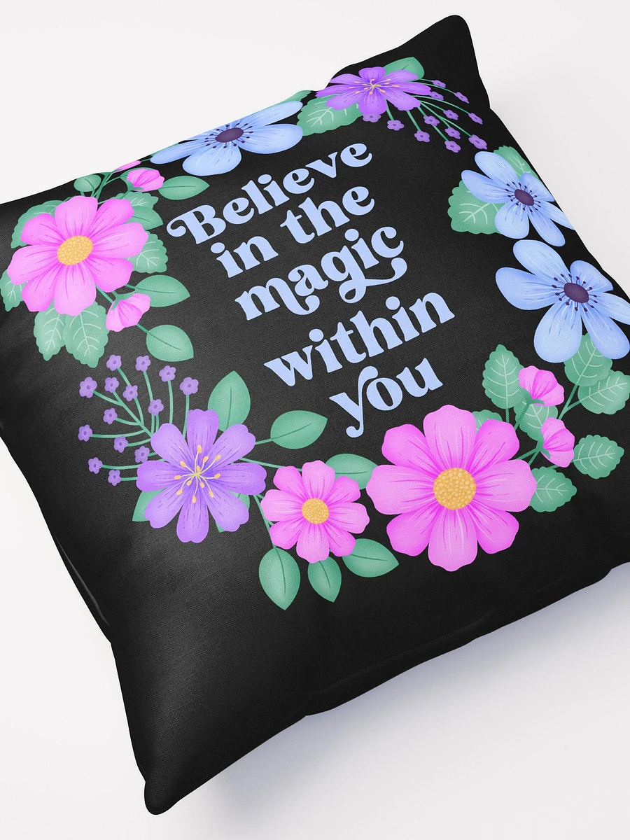 Believe in the magic within you - Motivational Pillow Black product image (5)