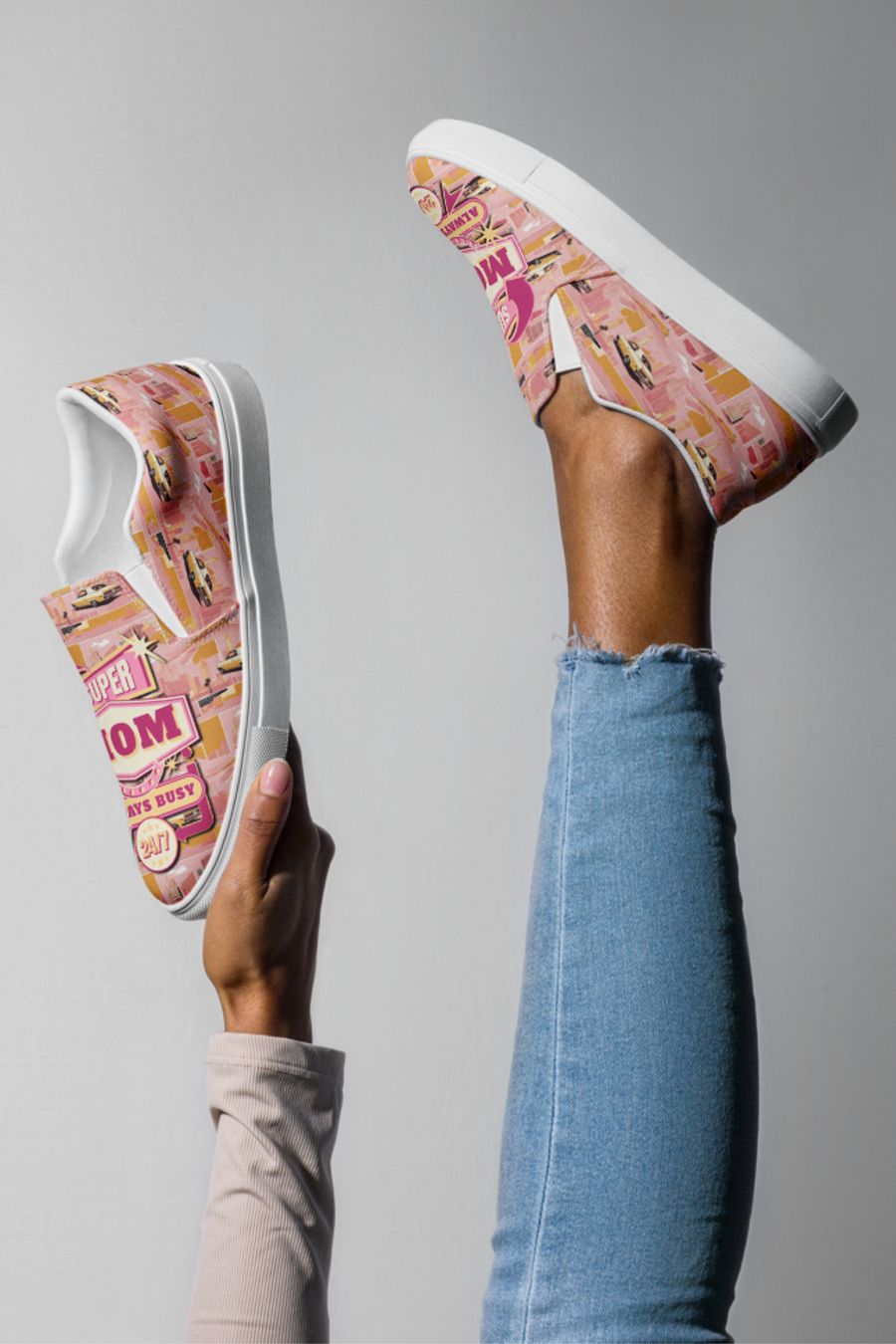 Super Mom All Over Print Slip on Shoes product image (1)