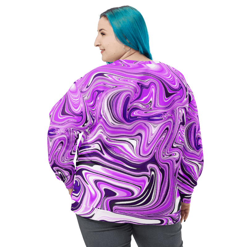 Sweatshirt - Purple Digital Fluid Art product image (3)