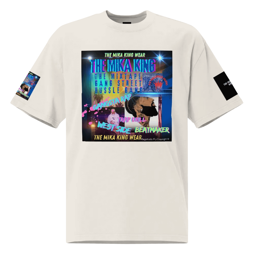 Camiseta premium de peso pesado para hombre de Cotton Heritage tHE mIKA kING Desing Model Gang Street Hussle Gang product image (1)
