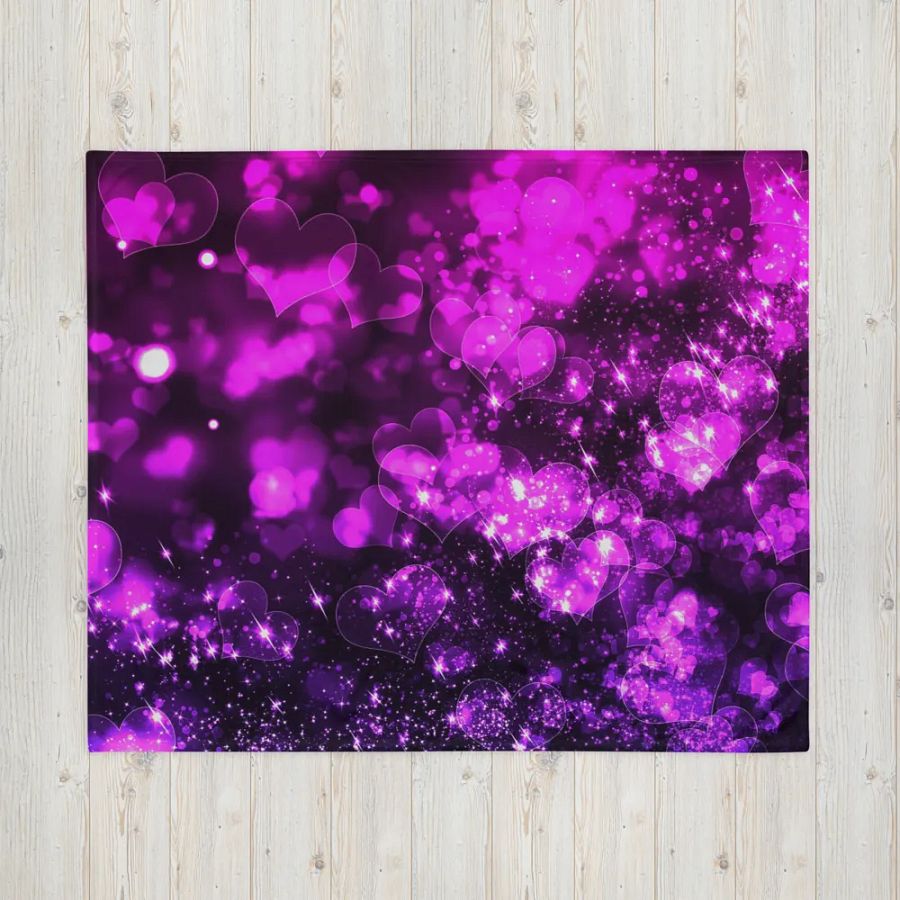 Bokeh Hearts Throw Blanket product image (16)