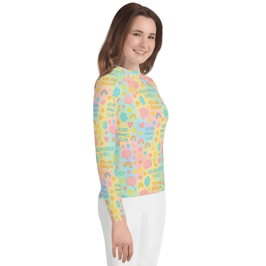 Neurospicy Vibes Rash Guard product image (4)