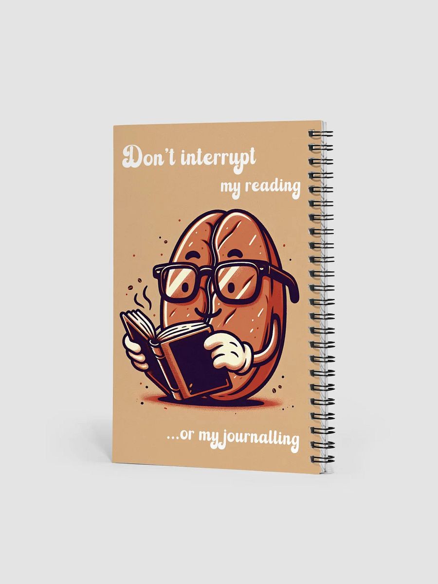 Retro reading journal for coffee lovers with a reading coffee bean product image (4)