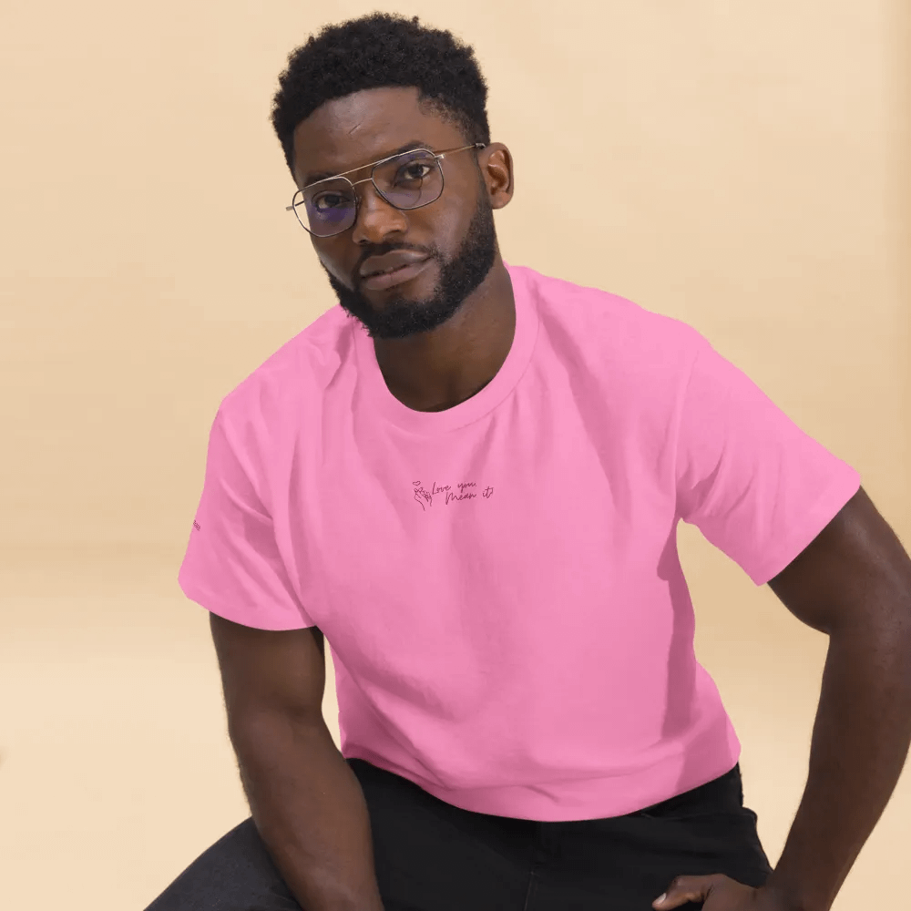 Pink 'Finger Heart' Embroidered T-shirt product image (4)