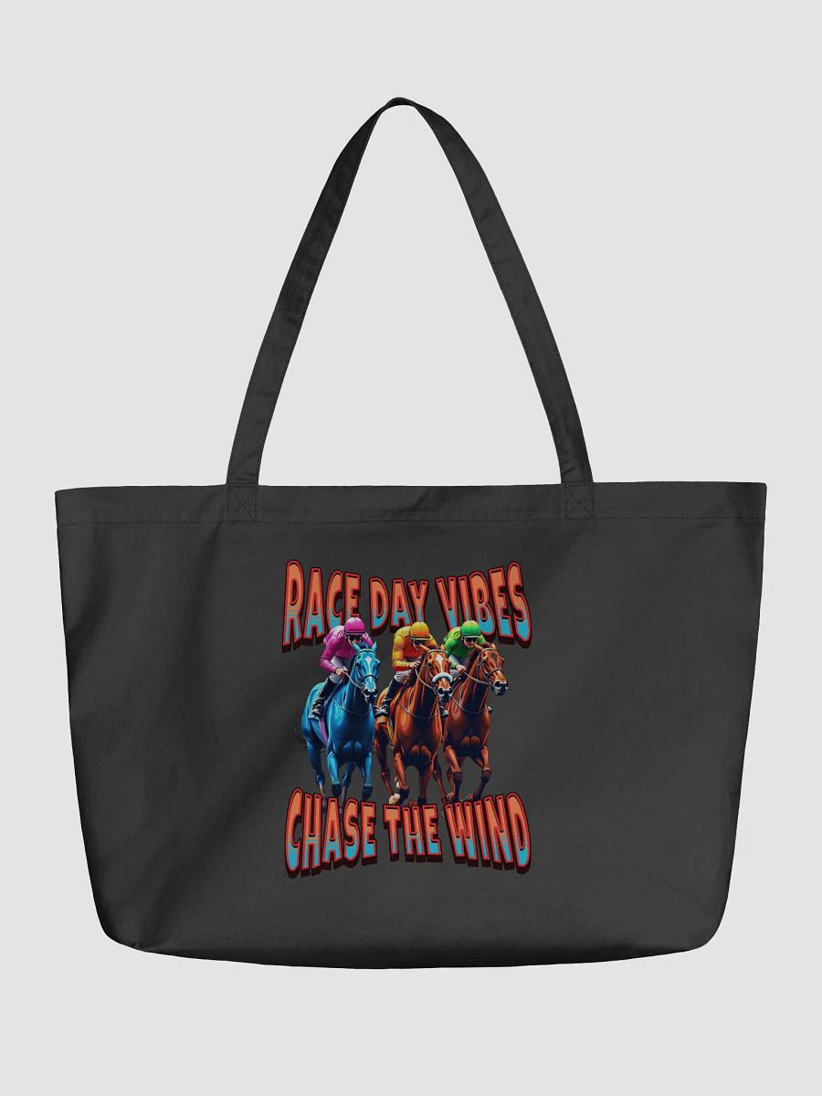 Race Day Vibes Chase The Wind Horse Racing Tote Bag product image (2)