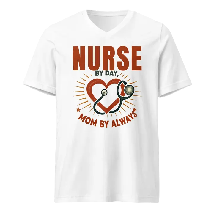 Nurse by Day Mom by Always V-Neck Tee product image (5)