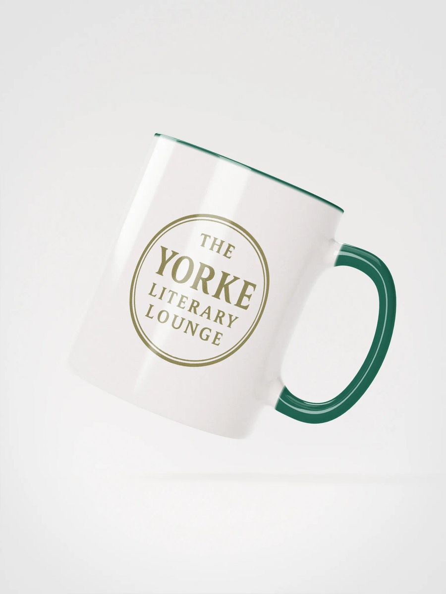 The Yorke Literary Lounge Ceramic Mug White & Dark Green product image (2)