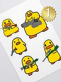 DUCKS WITH GUNS STICKER PACK product image (1)