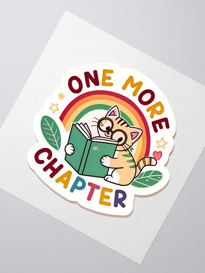 Rainbow Reading Cat Stickers product image (4)
