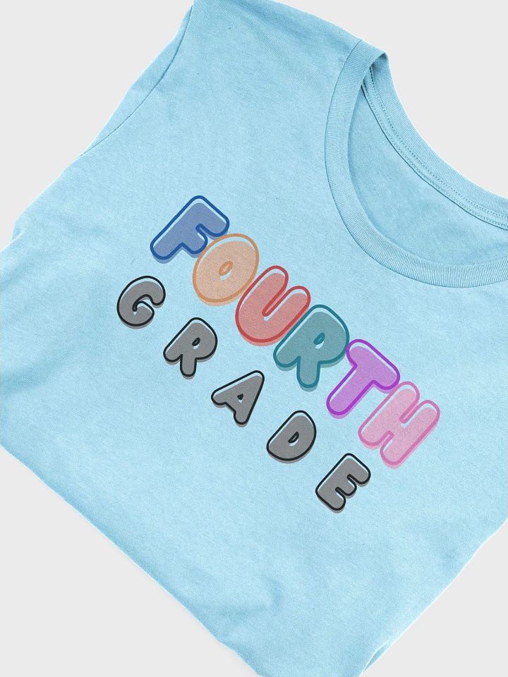 4th Grade Teacher Bubble Letters Graphic T-Shirt product image (1)