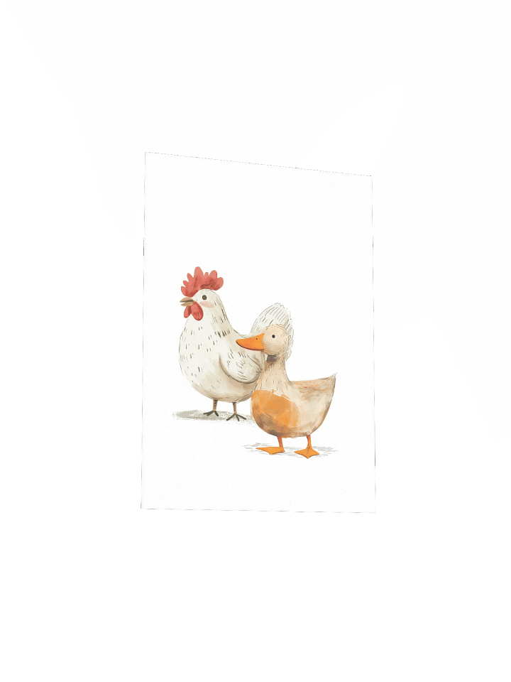 Cute Chicken and Duck Nursery Print product image (2)