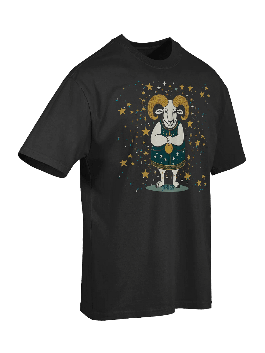 Aries 2025, Adorable Ram, Black Tee product image (7)