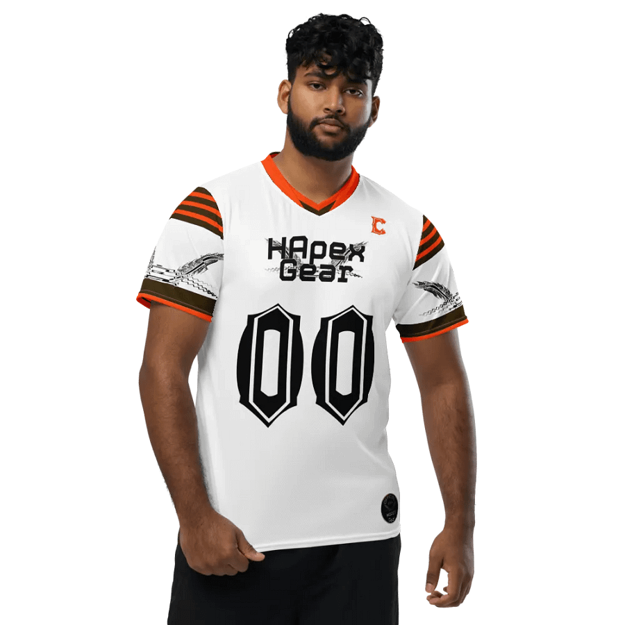Uncle Buck - White - Recycled Unisex Sports Jersey - Black HApex Gear Black Logo product image (1)