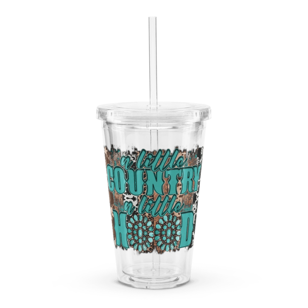 A Little Country, A Little Hood - Double Wall Clear Plastic Tumbler product image (1)