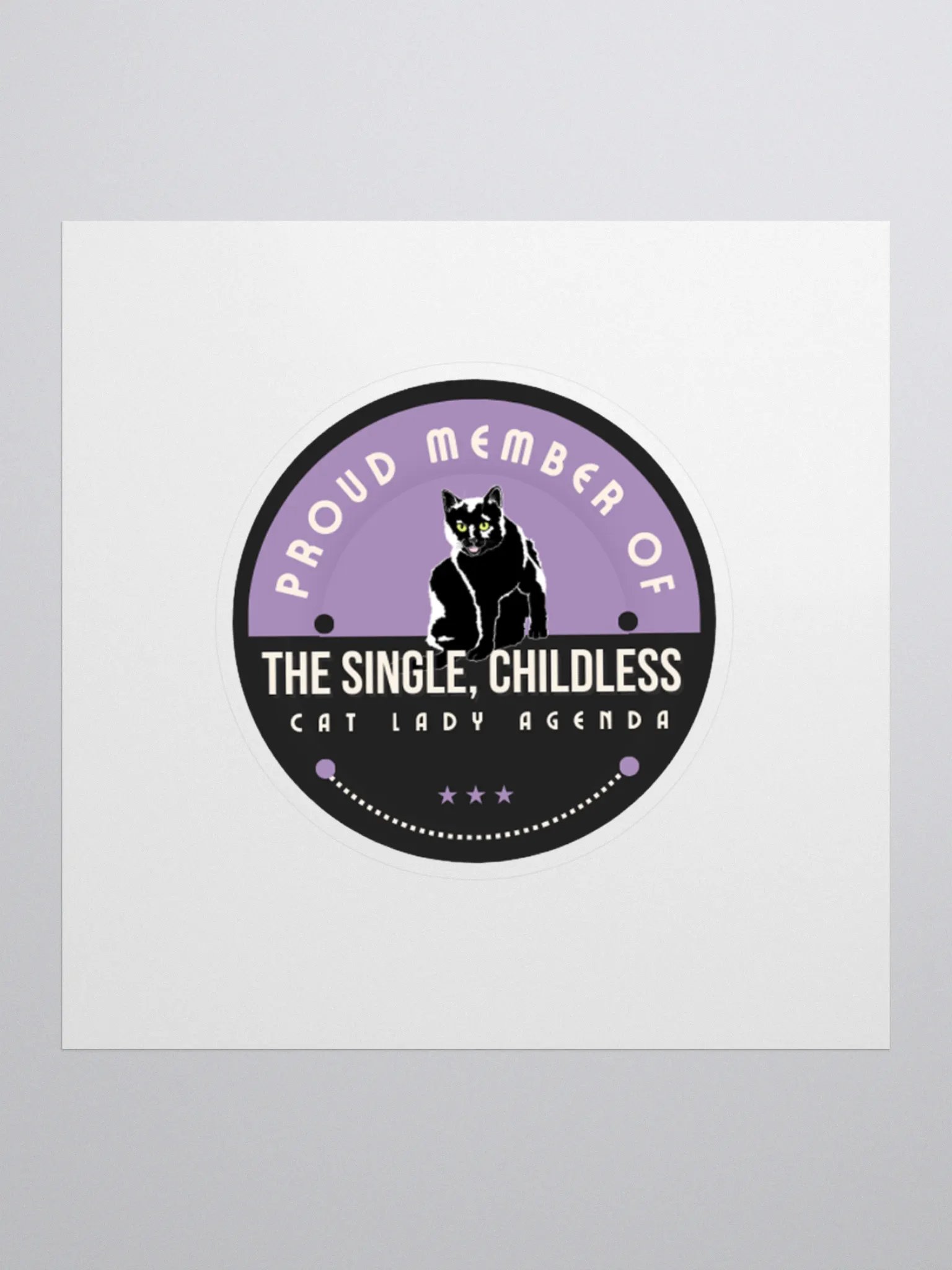 Proud Member of the Single, Childless Cat Lady Agenda Sticker product image (1)