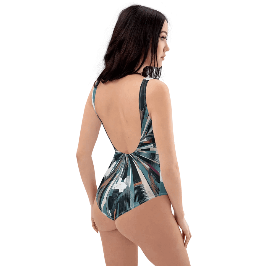 Abstract Lithographic Pattern Design one piece Swimsuit - V13 product image (3)