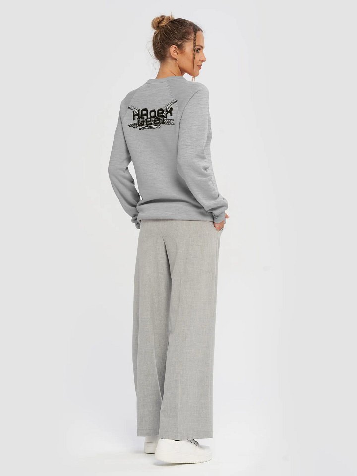 Unisex Sponge Fleece Raglan Sweatshirt - Black HApex Gear White Logo product image (2)
