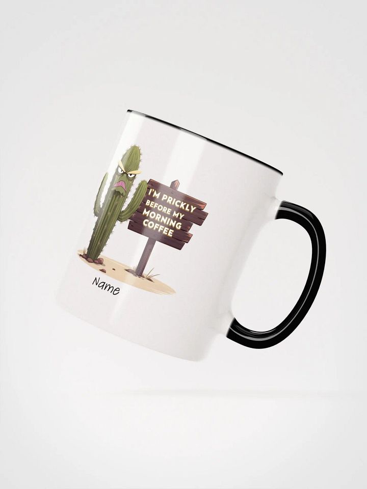 Personalized Grumpy Cactus Before Morning Coffee Coloured Mug product image (2)