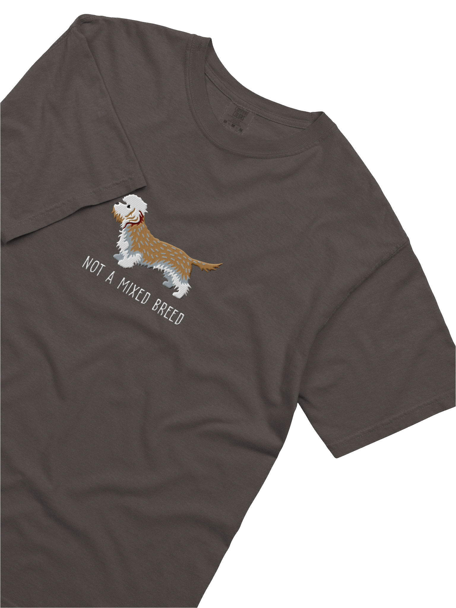Not a Mixed Breed T-Shirt(Embroidered) of a Dandie Dinmont Terrier(Mustard) product image (25)