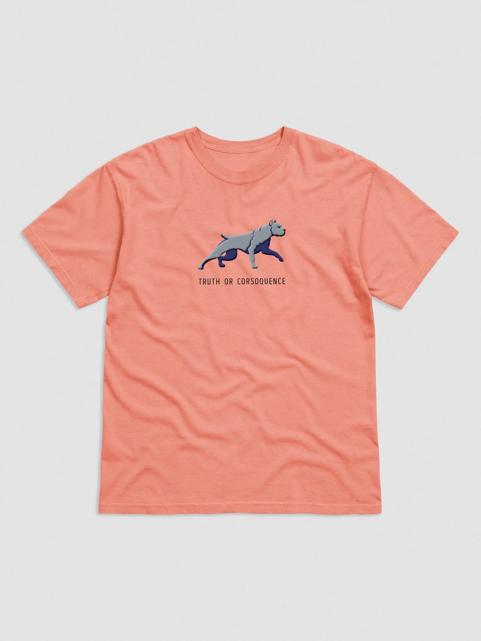 Truth or Corsoquence T-Shirt(Embroidered) of a Cane Corso(Blue) product image (4)
