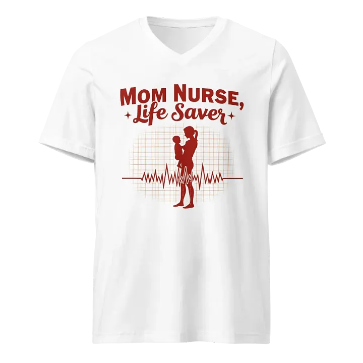 Life Saver Mom Nurse V-Neck Tee product image (5)