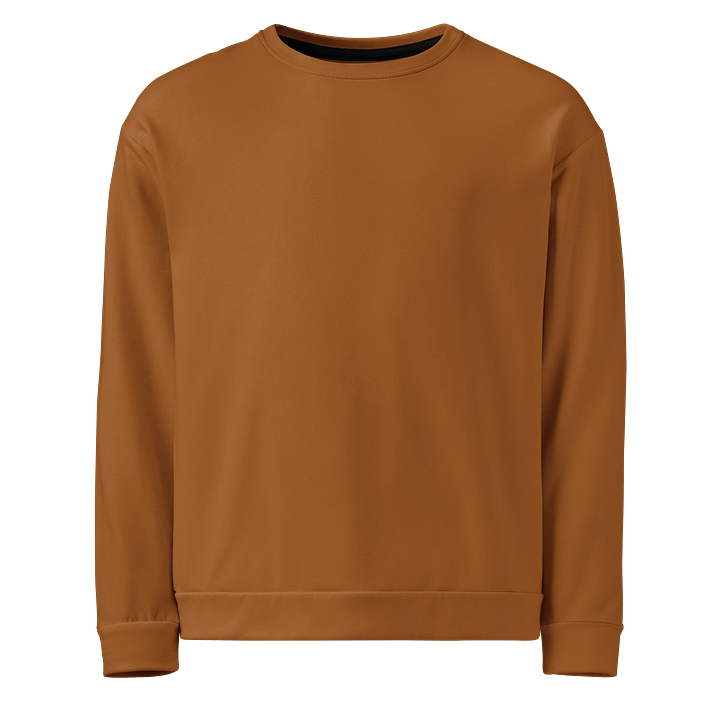 Warm Caramel Brown Solid Color Eco Friendly Unisex Sweatshirt product image (1)