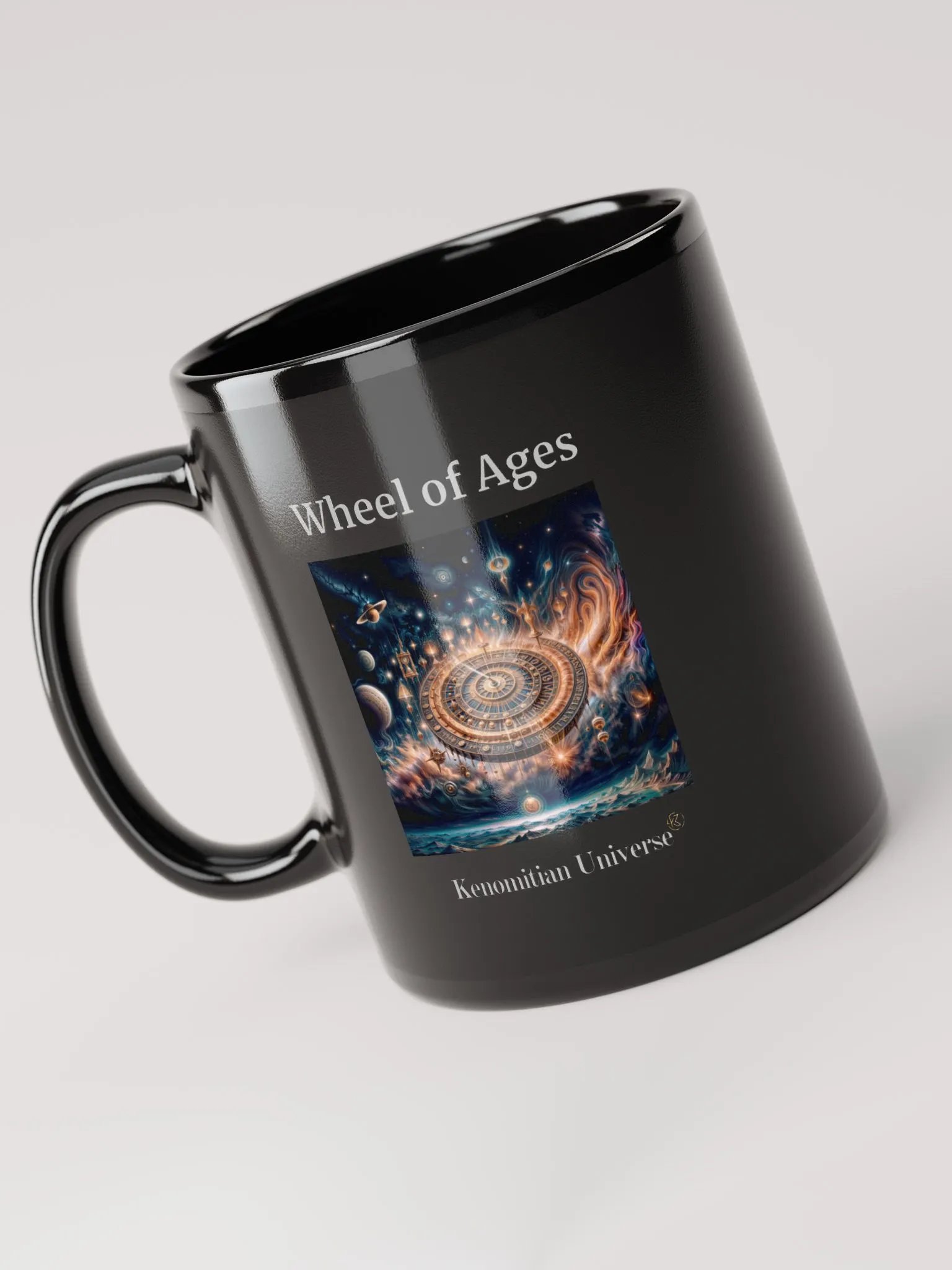 Wheel of Ages | Black Glossy Mug product image (5)